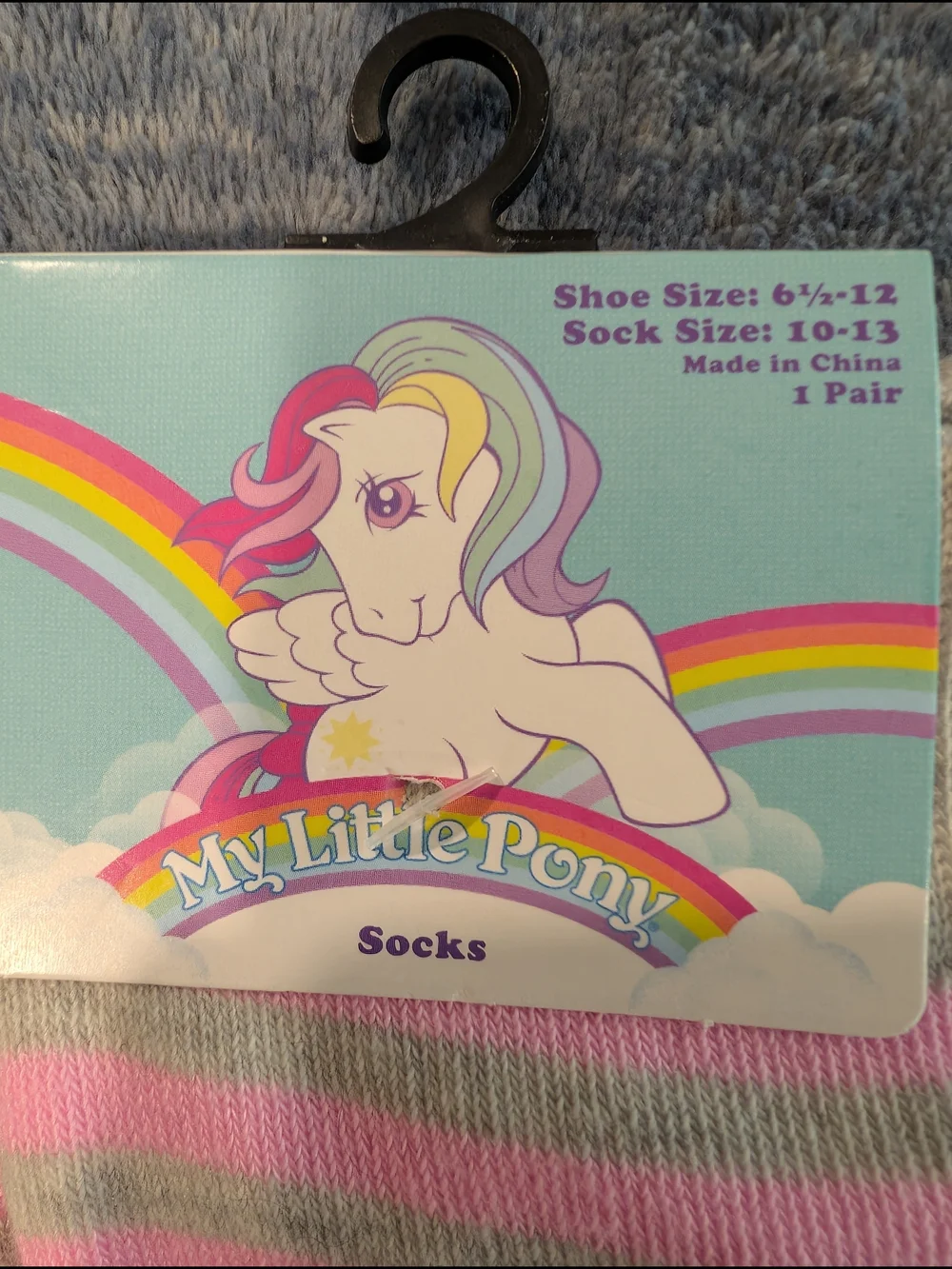 My Little Pony Pink, Gray Striped Socks